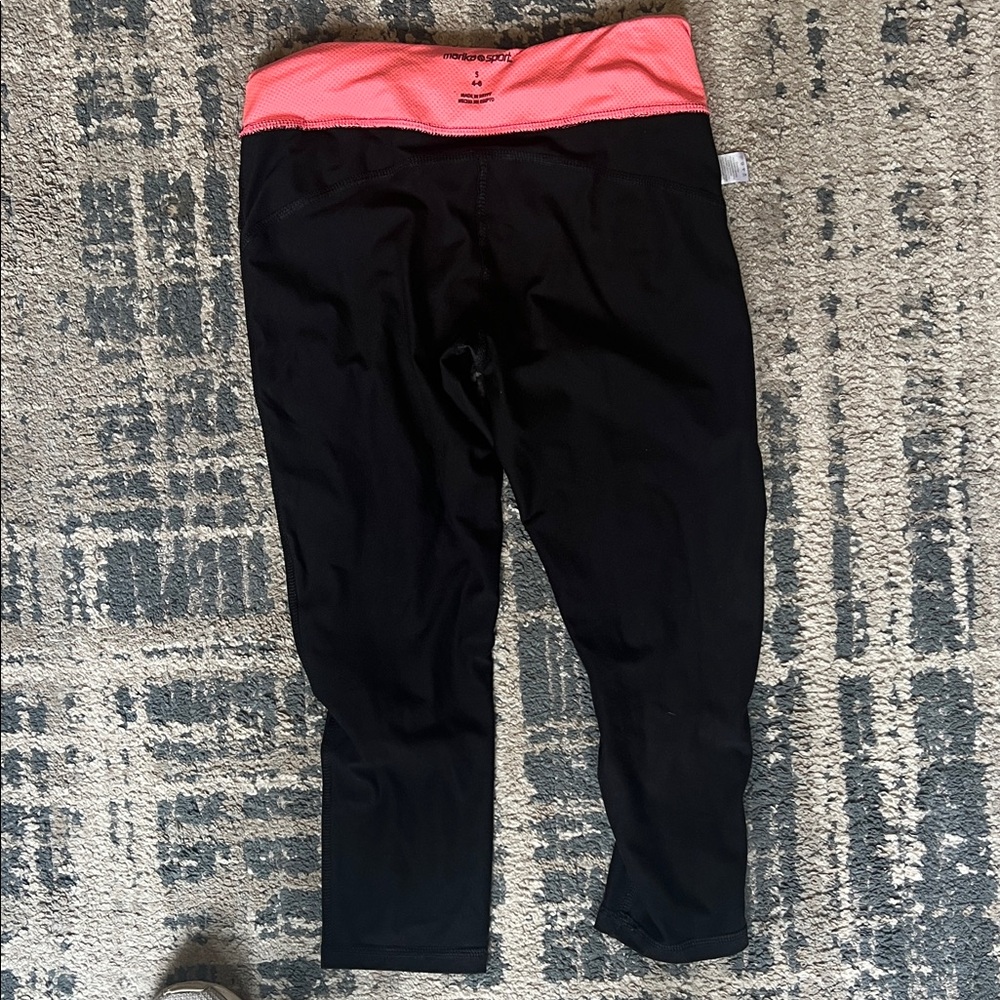 Adidas Kids Leggings Black with Pink Waistband
